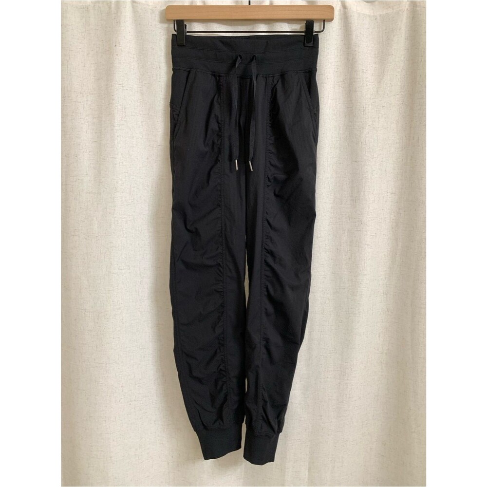 lululemon athletica Dance Studio Mid Rise Black Womens Drawstring Joggers size 0